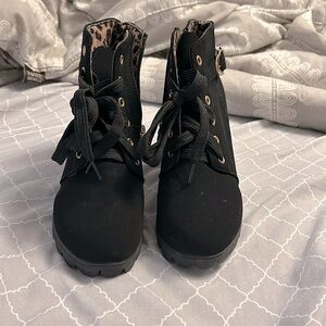 Black ankle boots
